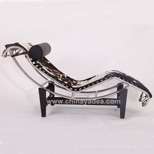 Aniline leather/Italian leather/cowhide Le Corbusier lc4 chaise lounge chairs